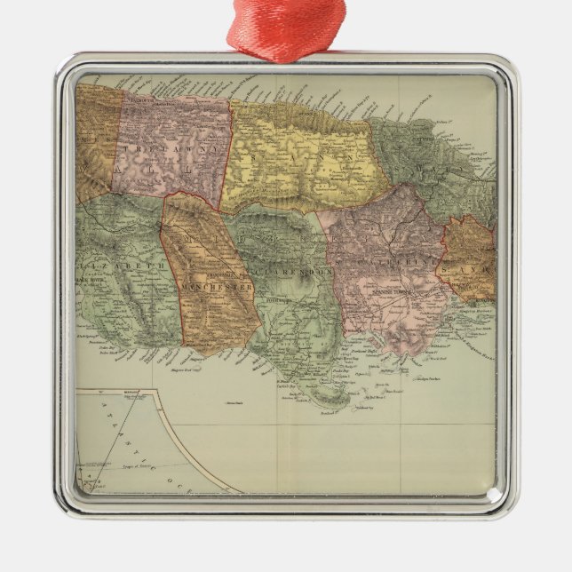 Jamaica 2 metal tree decoration (Front)