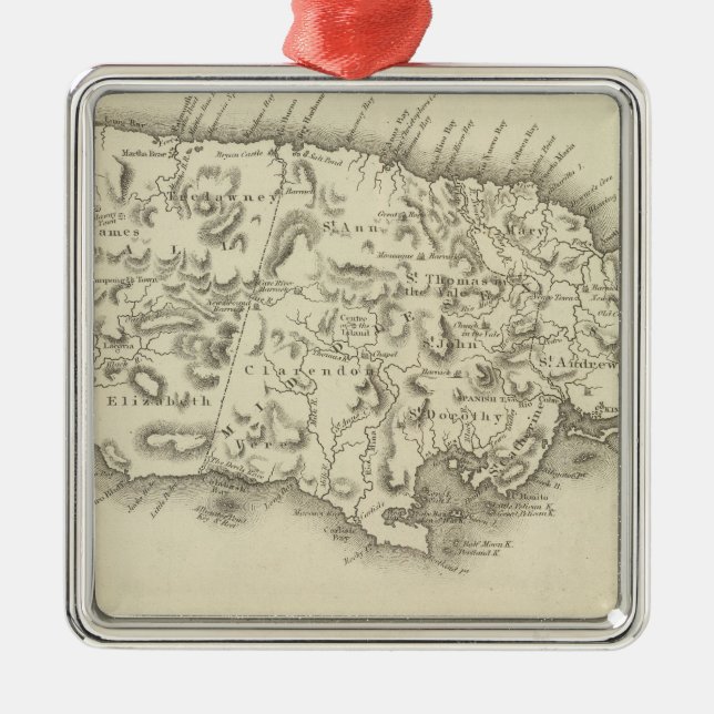 Jamaica 3 metal tree decoration (Front)