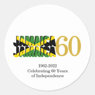 JAMAICA 60th Anniversary Independence Classic Round Sticker