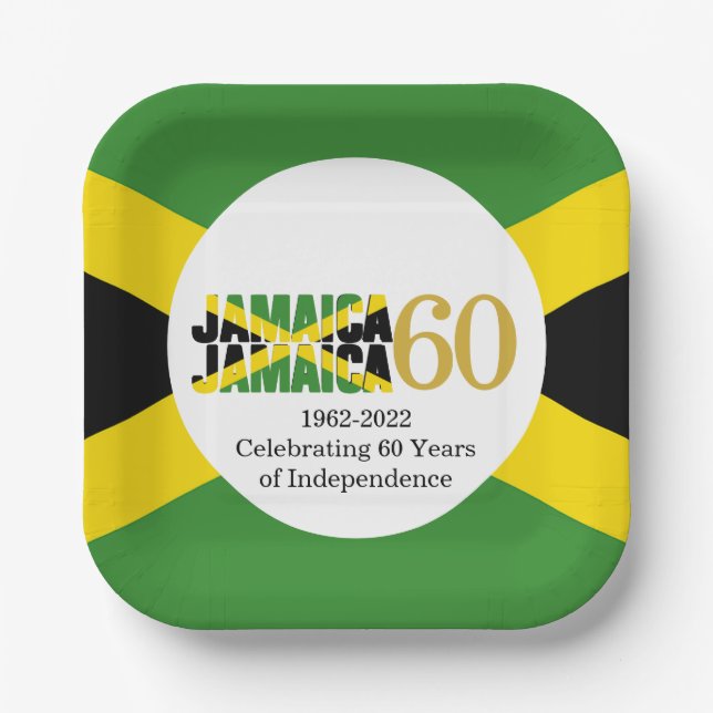 JAMAICA 60th Anniversary Independence Paper Plate (Front)