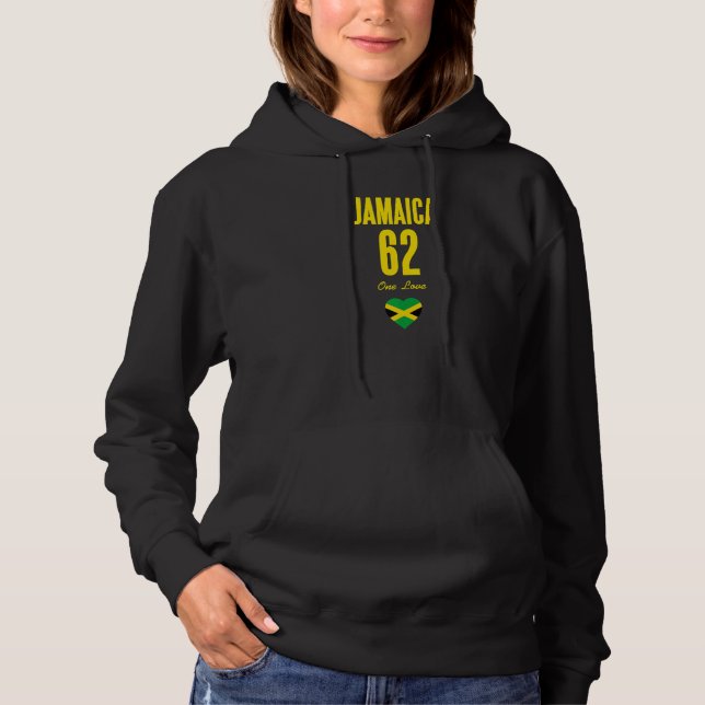 Jamaica 62 One Love Independence Jamaican Flag Car Hoodie (Front)