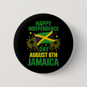 Jamaica 63rd Independence Day Proud Jamaican Flag 6 Cm Round Badge