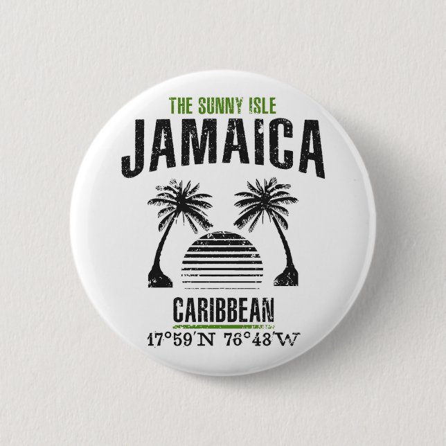 Jamaica 6 Cm Round Badge (Front)