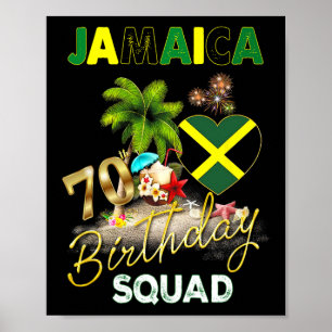 Jamaica 70th Birthday Crew 70 Year Old Girls Trip Poster