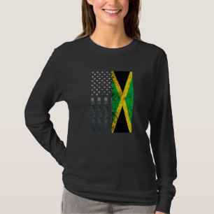 Jamaica American Grows Jamaican Roots Carribean Pr T-Shirt