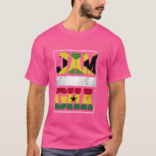 Jamaica and Ghana Mix Heritage Jamaican Ghanaian R T-Shirt