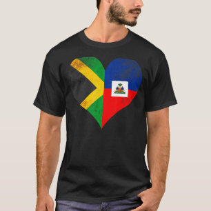 Jamaica And Haiti Flag 2 T-Shirt