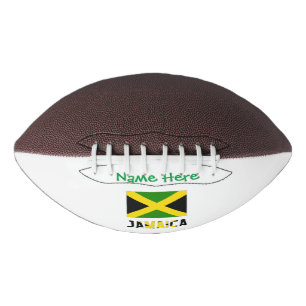 Jamaica and Jamaican Flag Green Personalisation American Football