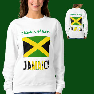 Jamaica and Jamaican Flag Green Personalisation Sweatshirt