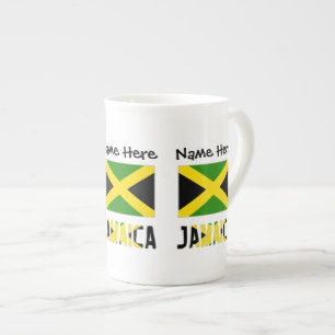 Jamaica and Jamaican Flag Personalised Bone China Mug