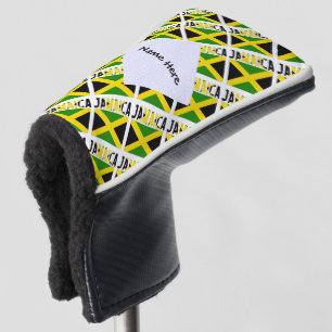 Jamaica and Jamaican Flag Tiled with Your Name Golf Head Cover