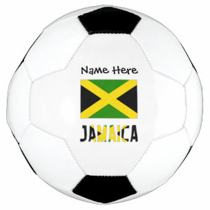 Jamaica and Jamaican Flag with Your Name Soccer Ba Football