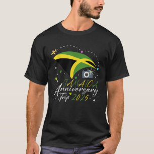 Jamaica Anniversary Trip 2025 Cute Couples Marriag T-Shirt