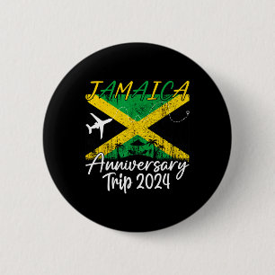 Jamaica Anniversary Trip Couple Summer Vacation Tr 6 Cm Round Badge