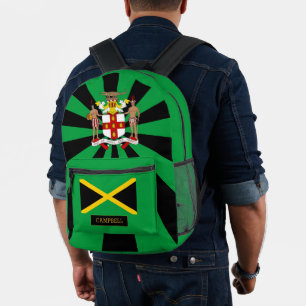 Jamaica Bag, Jamaican Flag fashion / Patriots Printed Backpack