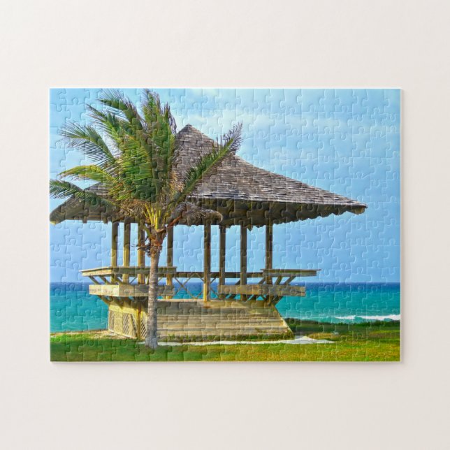 Jamaica Beach Hut. Jigsaw Puzzle (Horizontal)