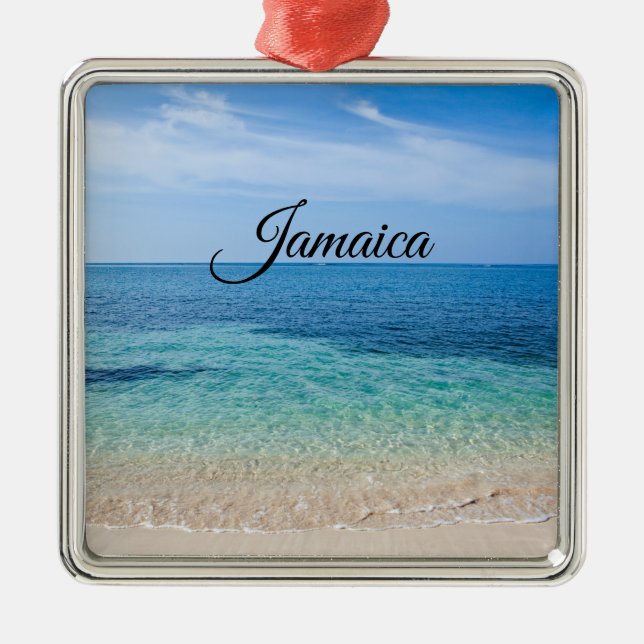 Jamaica Beach Metal Tree Decoration (Front)
