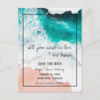 Jamaica Beach Wedding Save the Date
