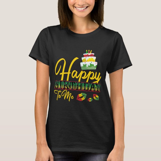 Jamaica Birthday Cake Happy Birthday to Me  2 T-Shirt (Front)