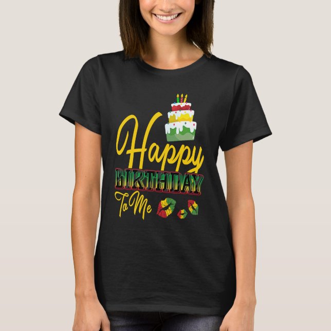 Jamaica Birthday Cake Happy Birthday to Me  2 T-Shirt (Front)