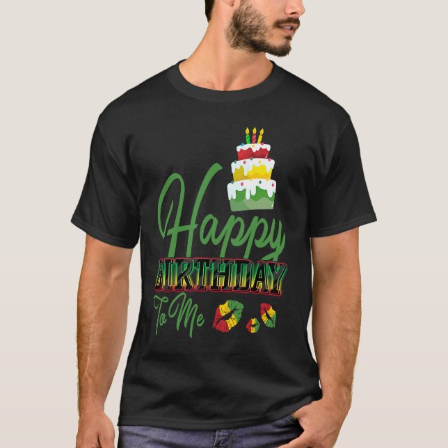 Jamaica Birthday Cake Happy Birthday to Me  3 T-Shirt (Front)