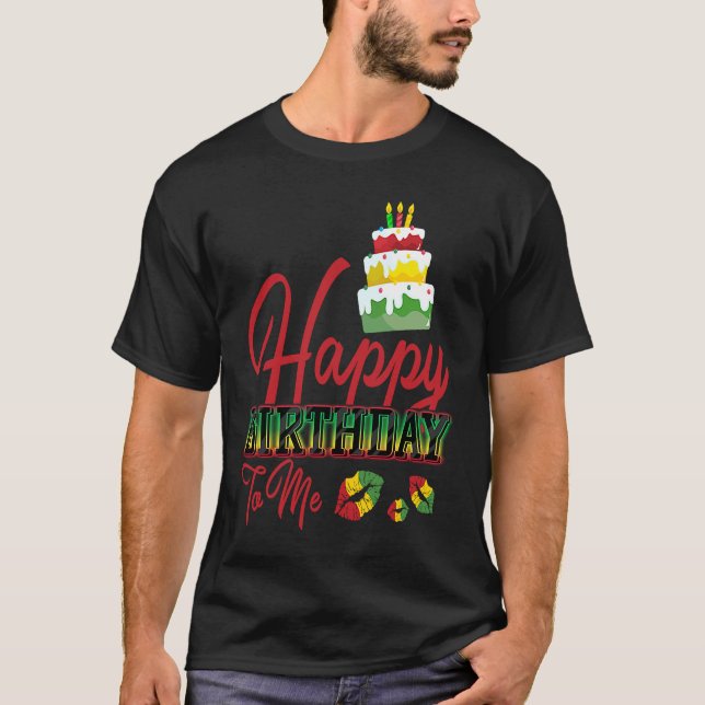 Jamaica Birthday Cake Happy Birthday to Me T-Shirt (Front)