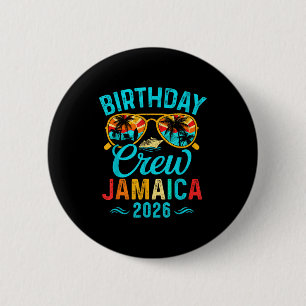 Jamaica birthday crew vacation 2026 family 6 cm round badge