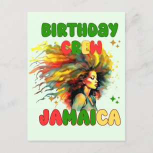 Jamaica Birthday Girl Matching Crew Travel Group Postcard