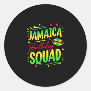 Jamaica Birthday Squad Girls Trip 2025 Women Vacat Classic Round Sticker
