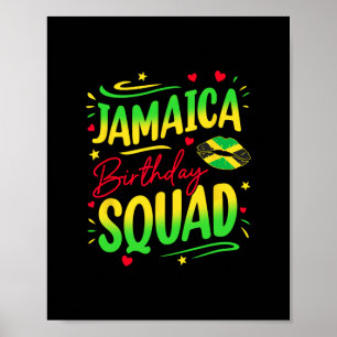 Jamaica Birthday Squad Girls Trip 2025 Women Vacat Poster
