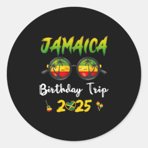 Jamaica Birthday Trip 2025 Funny Family Vacation U Classic Round Sticker