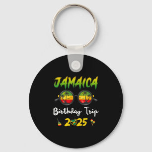 Jamaica Birthday Trip 2025 Funny Family Vacation U Key Ring