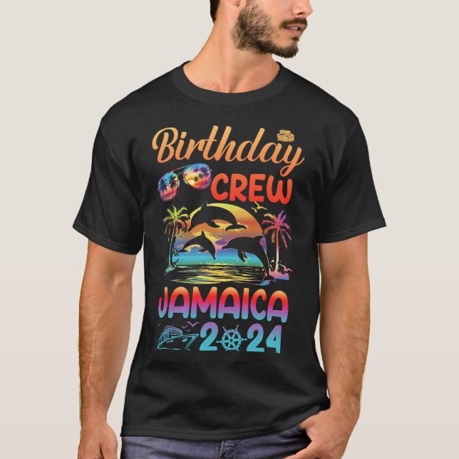 Jamaica Birthday Trip Vacation 2024 Matching Group T-Shirt (Front)