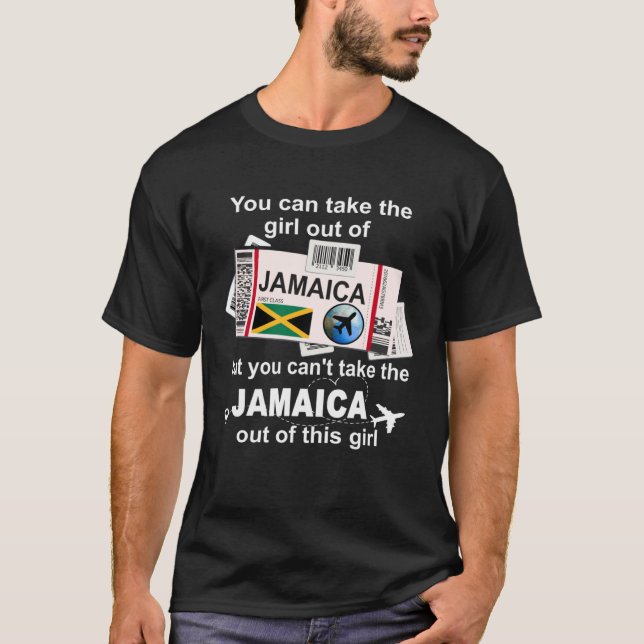Jamaica Boarding Pass  Jamaica Girl  Jamaica T-Shirt (Front)