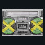Jamaica boombox tea towel<br><div class="desc">Hello,  this design old school and cool represent a vintage boombox coupled with the flag of the jamaica. Funny and swag it will follow you everywhere!</div>