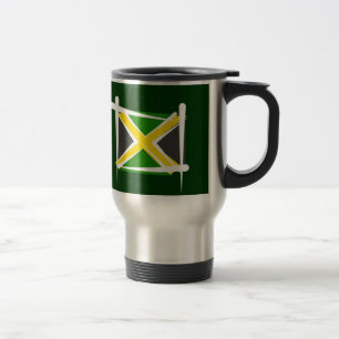Jamaica Brush Flag Travel Mug
