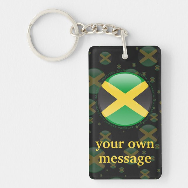 Jamaica Bubble Flag Key Ring (Front)