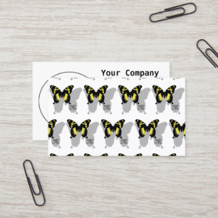 Jamaica Butterfly Shadow Monogram Business Card