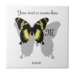 Jamaica Butterfly Shadow Monogram Tile