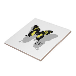 Jamaica Butterfly Shadow Monogram Tile