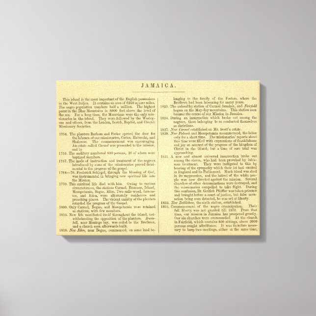 Jamaica Canvas Print (Front)