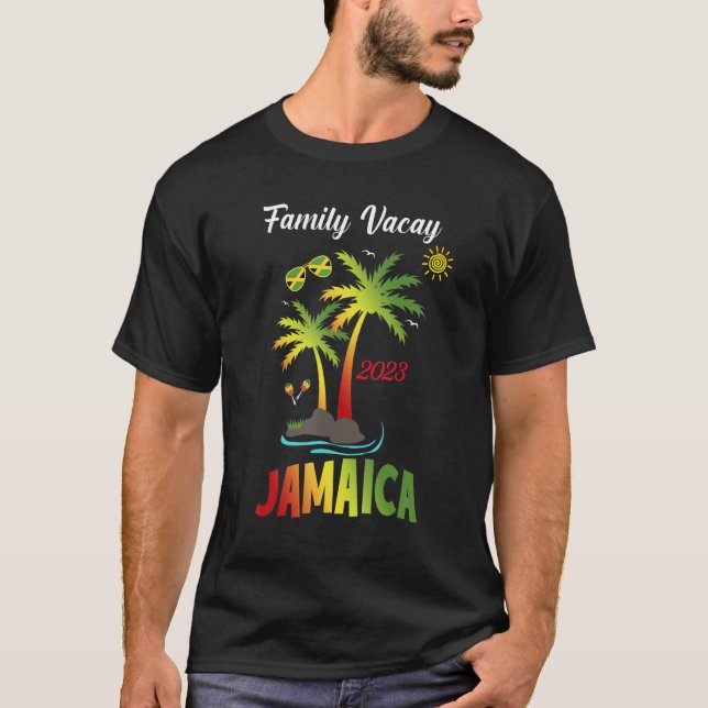 Jamaica Caribbean Family Vacation 2023 Girls Trip_ T-Shirt (Front)