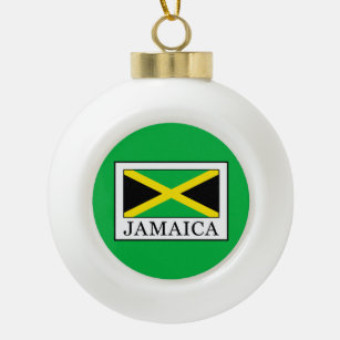 Jamaica Ceramic Ball Christmas Ornament