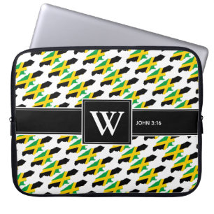 JAMAICA Christian Scripture Monogram laptop Laptop Sleeve