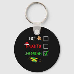 Jamaica Christmas Naughty Nice Check List Jamaican Key Ring