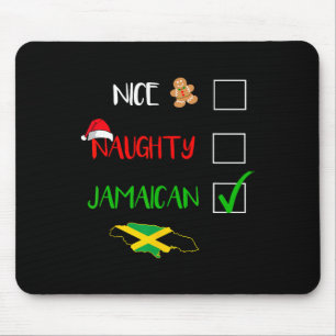 Jamaica Christmas Naughty Nice Check List Jamaican Mouse Mat