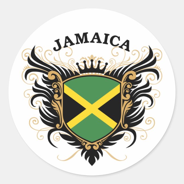 Jamaica Classic Round Sticker (Front)