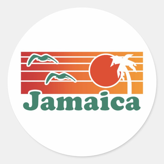 Jamaica Classic Round Sticker (Front)