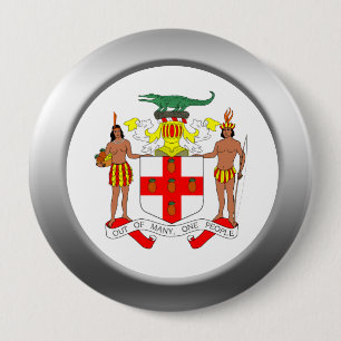 Jamaica Coat of Arms 10 Cm Round Badge