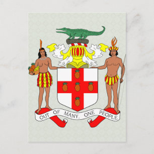 Jamaica Coat of Arms detail Postcard